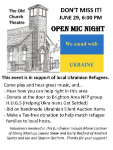 Open Mic in Support of Ukrainian Refugees @ Old Church Theatre
